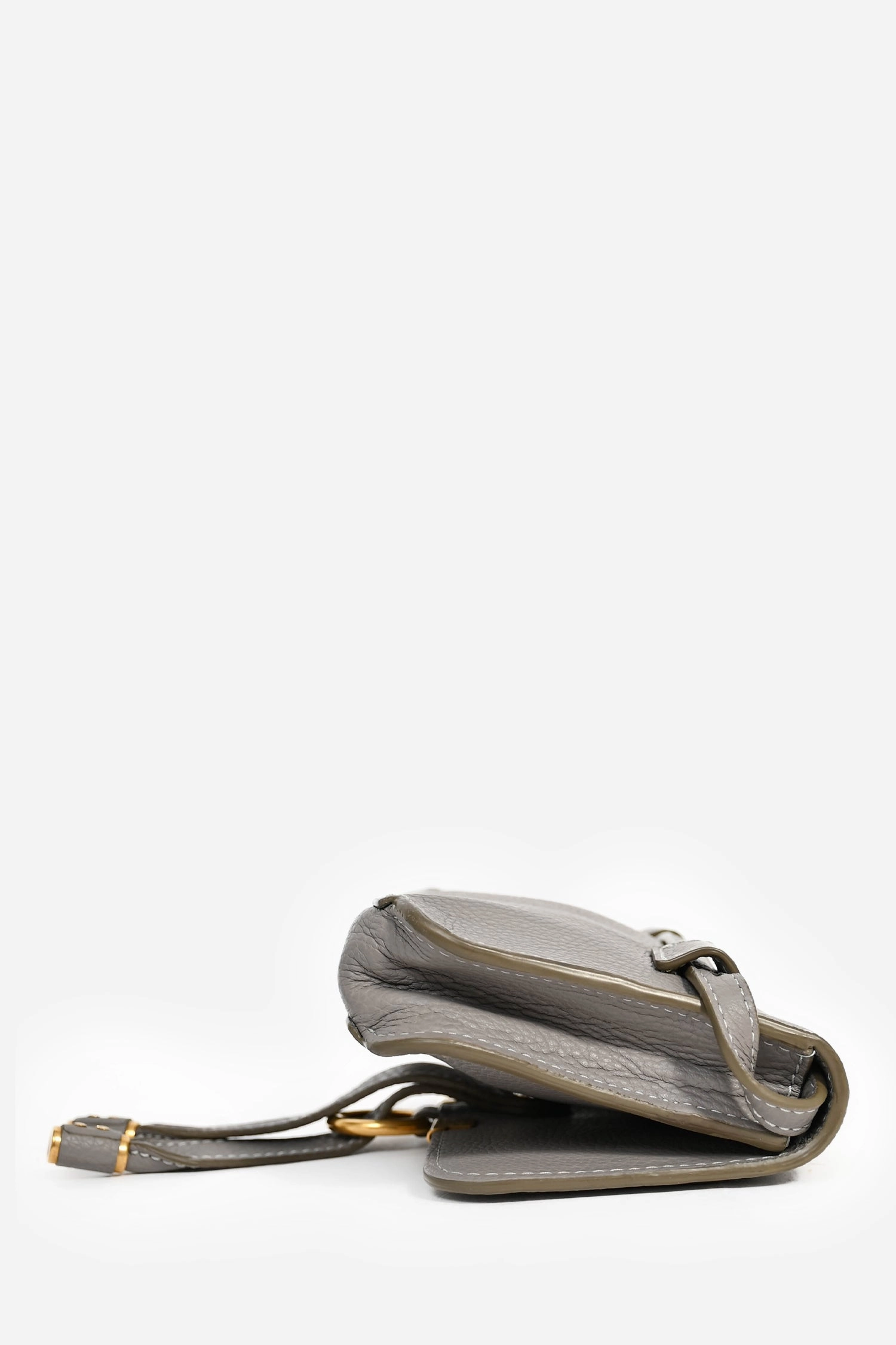 Chloe Grey Leather Mini Marcie Belt Bag