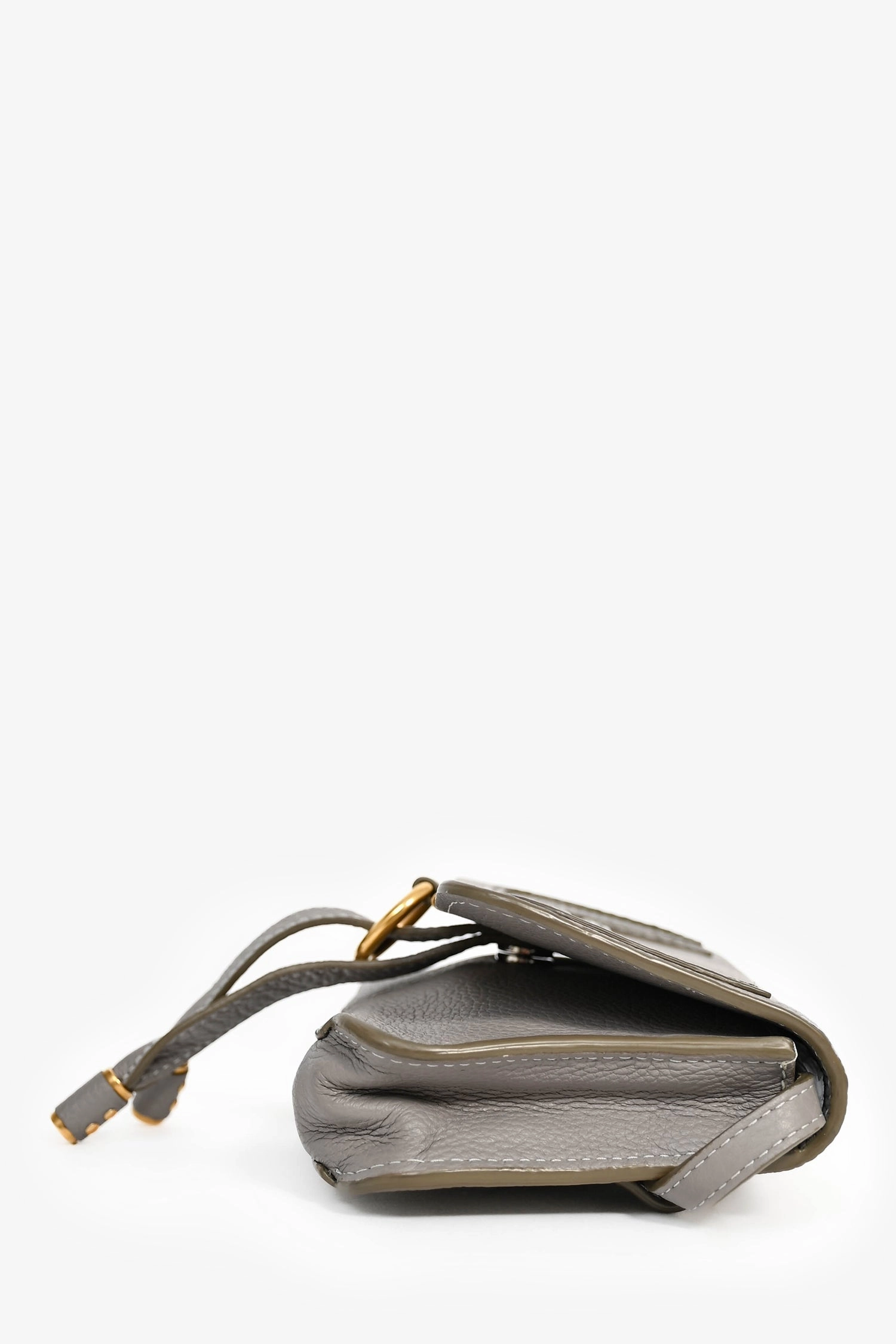 Chloe Grey Leather Mini Marcie Belt Bag