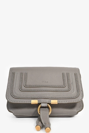 Chloe Grey Leather Mini Marcie Belt Bag