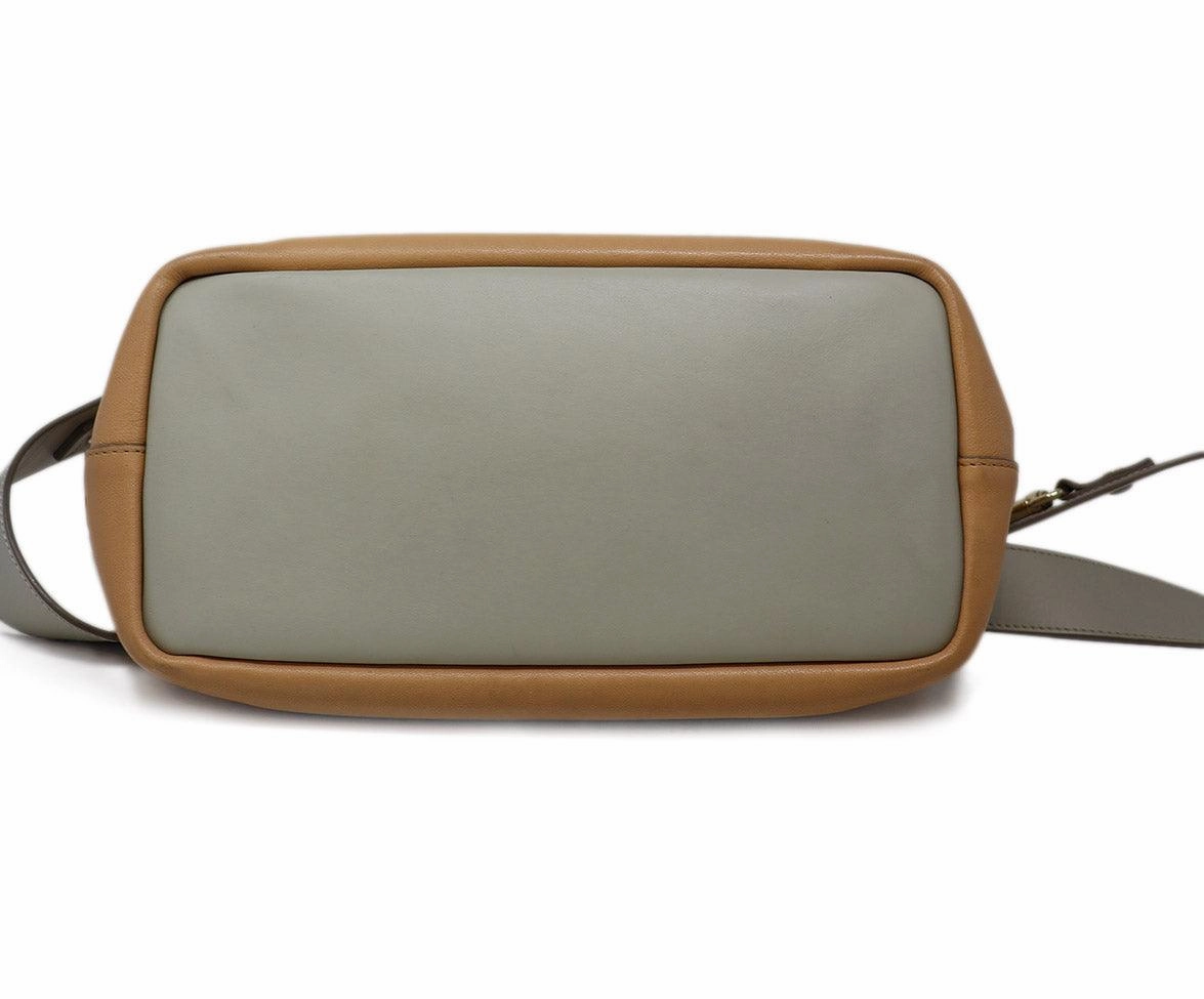 Chloe Tan & Grey Perforated Leather Handbag