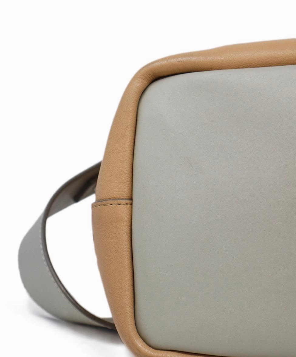 Chloe Tan & Grey Perforated Leather Handbag
