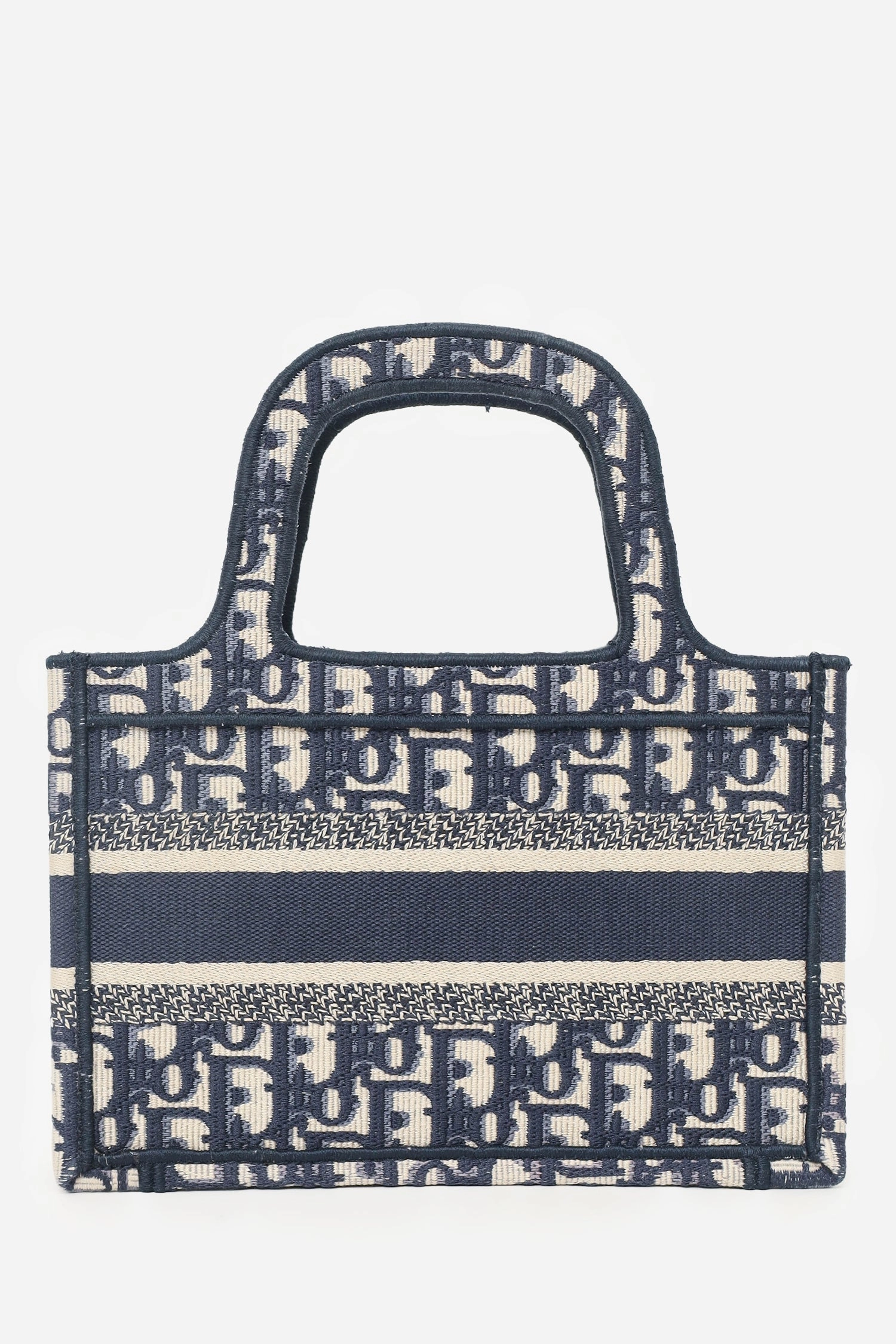 Christian Dior 2020 Navy Oblique Mini Book Tote