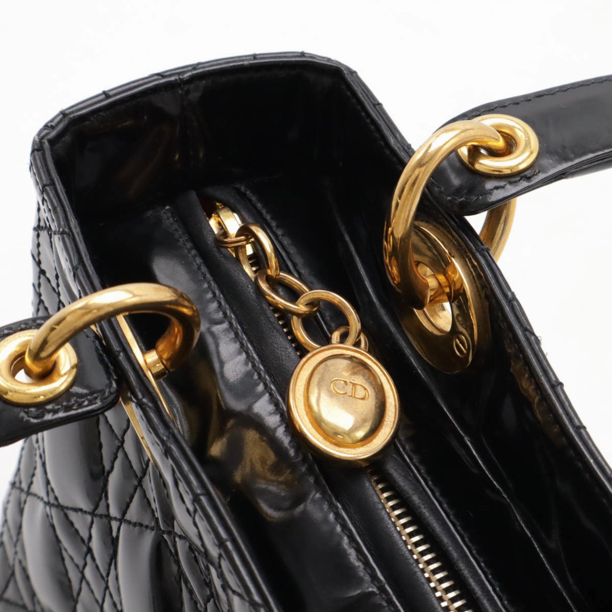 Christian Dior Leather Handbag Tote Bag (Pre-Owned)