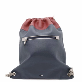 Christian Dior Navy Color Leather Backpack (Pre-Owned)