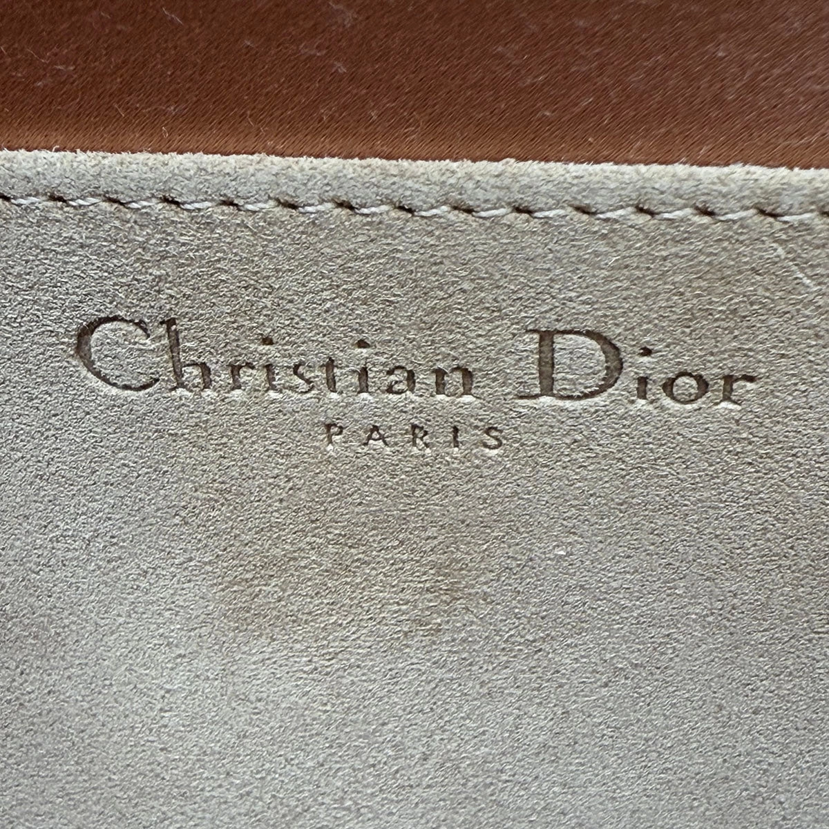 Christian Dior Satin Cannage Wallet on Chain