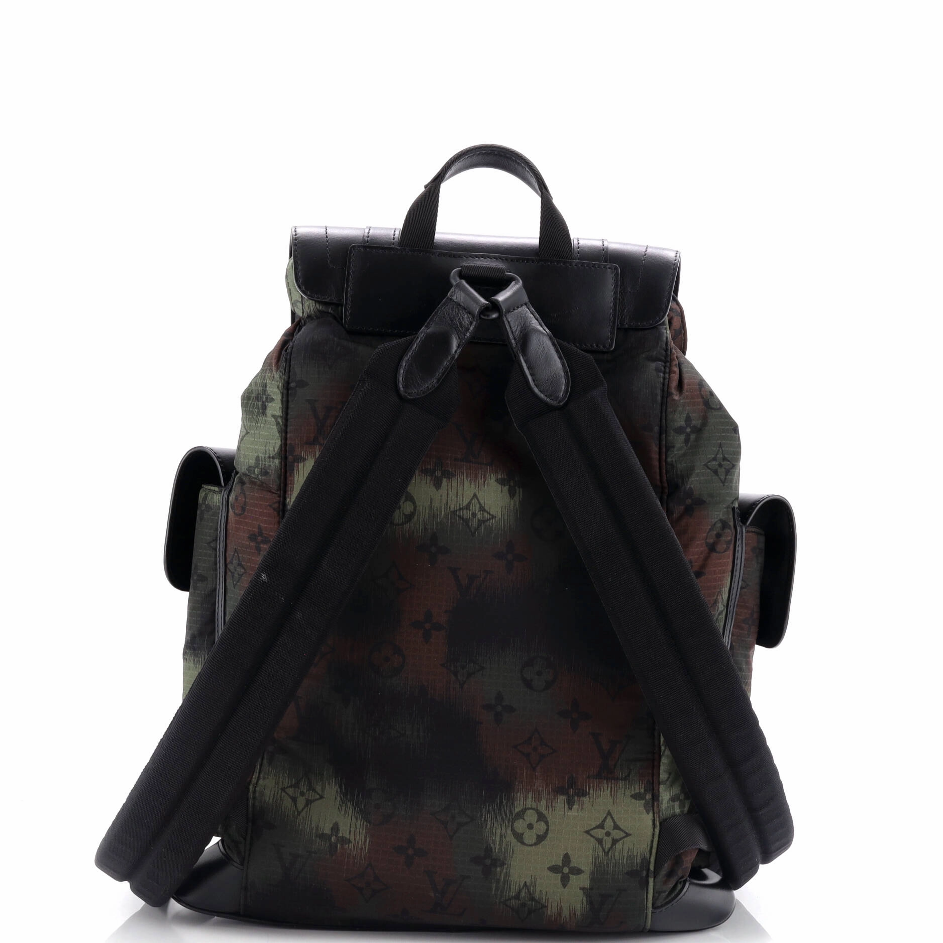 Christopher Backpack Limited Edition Camouflage Monogram Nylon with Leather PM
