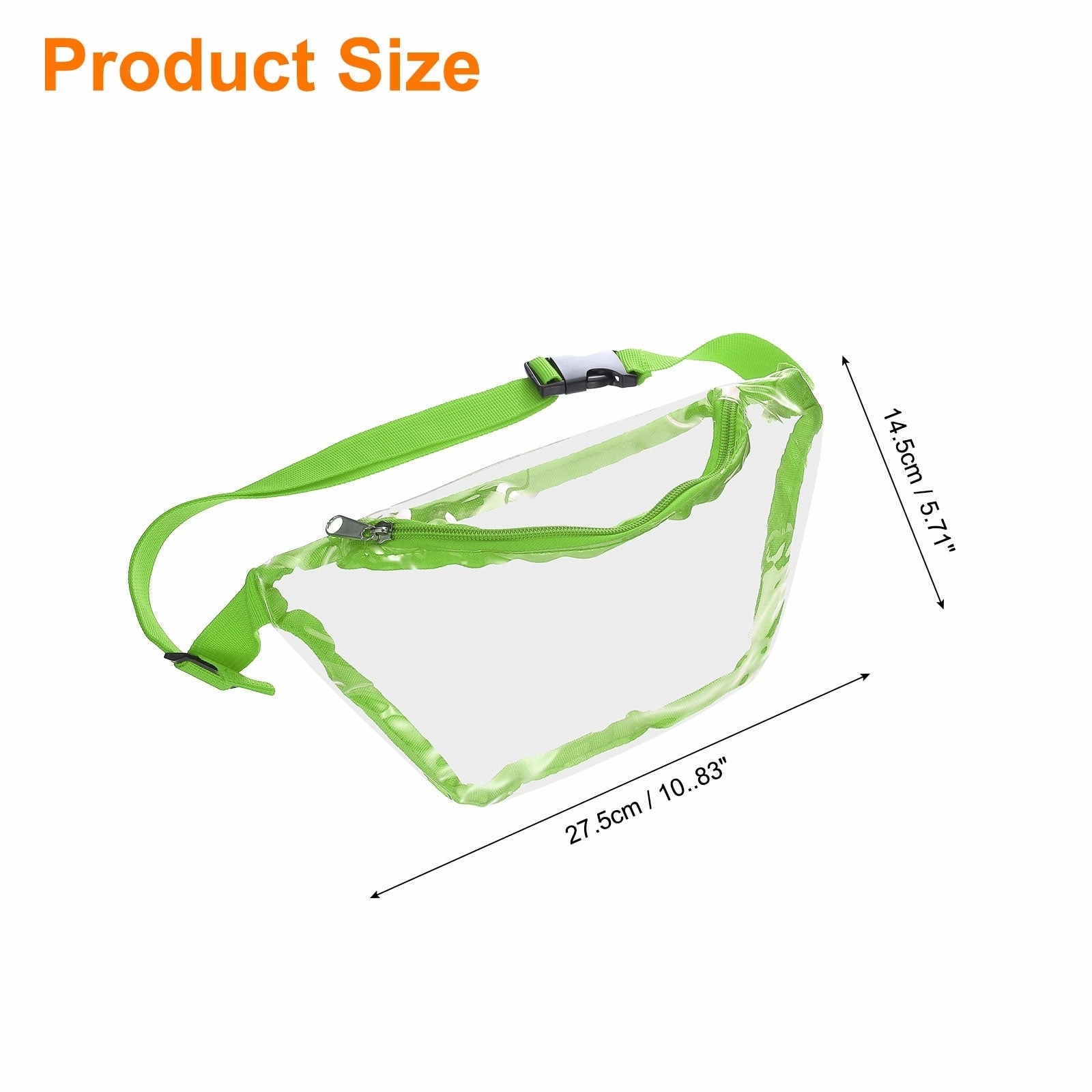 Clear Fanny Pack Stadium Approved Waist Bag, Waterproof for Women