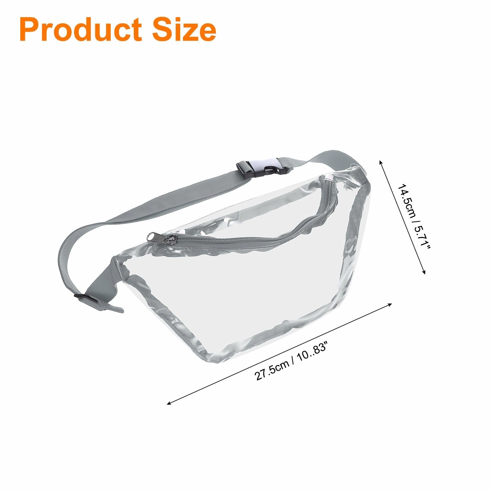 Clear Fanny Pack Stadium Approved Waist Bag, Waterproof for Women