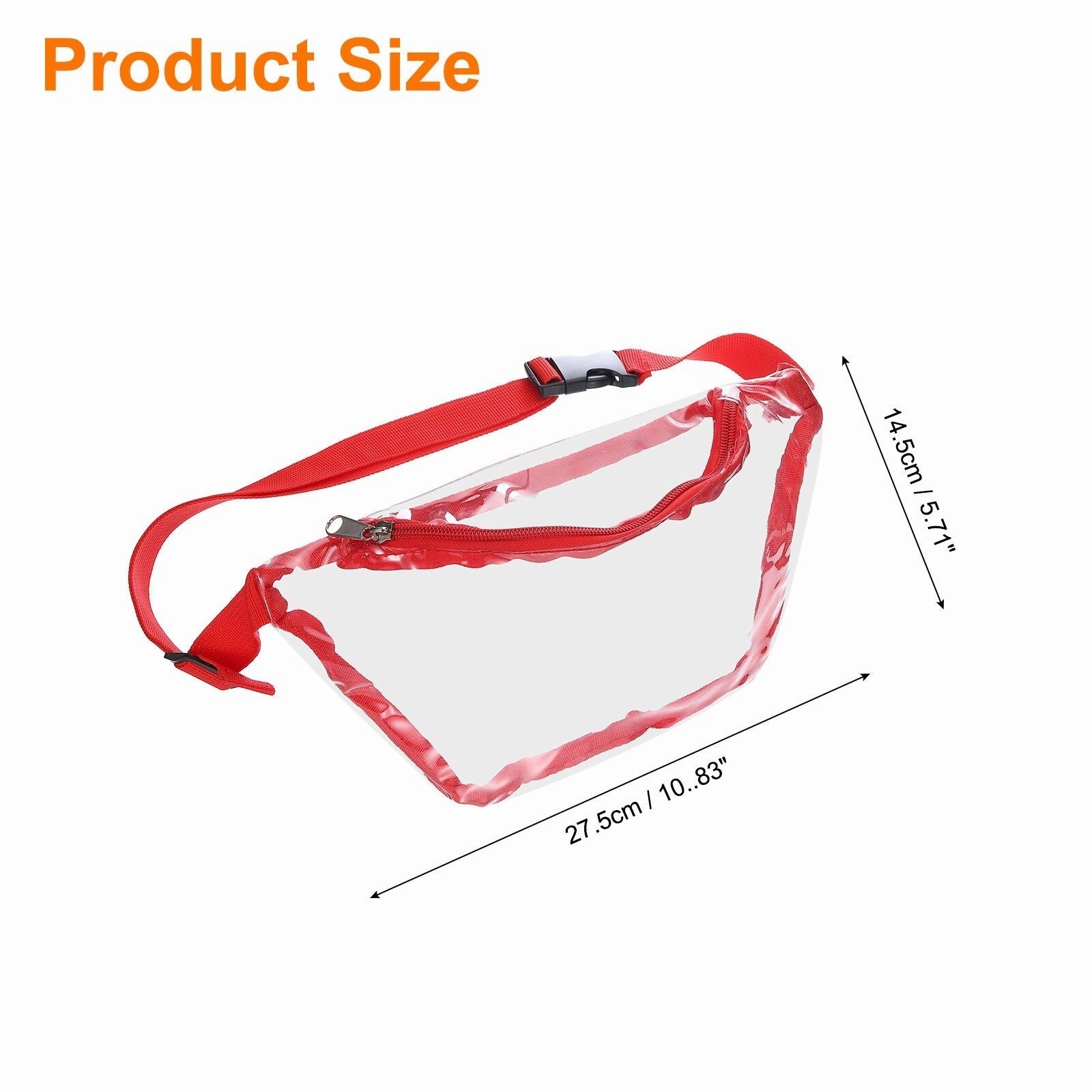 Clear Fanny Pack Stadium Approved Waist Bag, Waterproof for Women