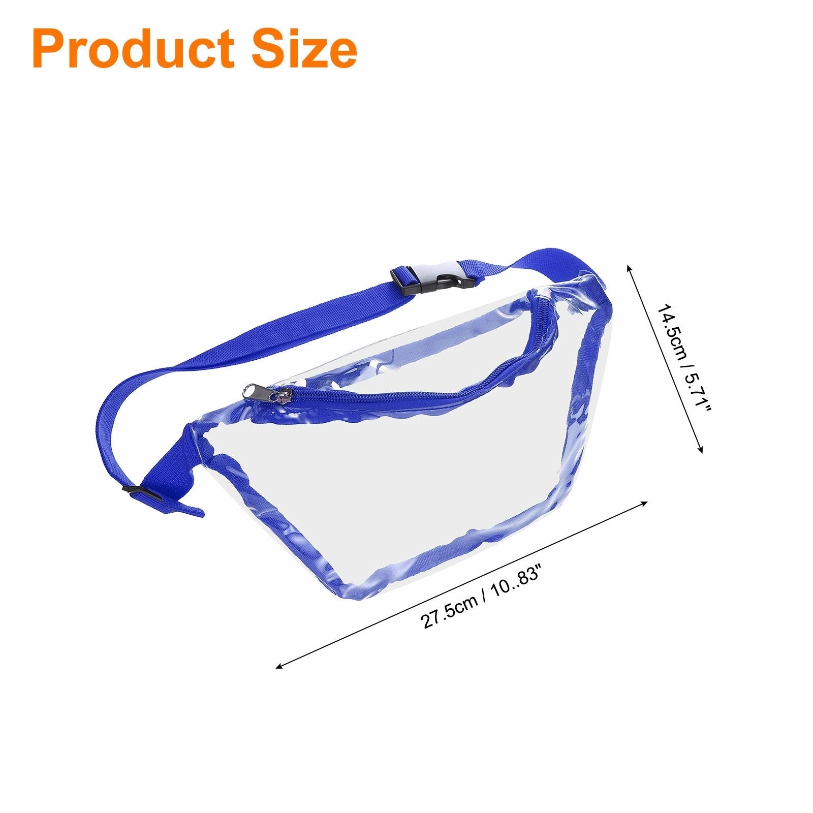 Clear Fanny Pack Stadium Approved Waist Bag, Waterproof for Women