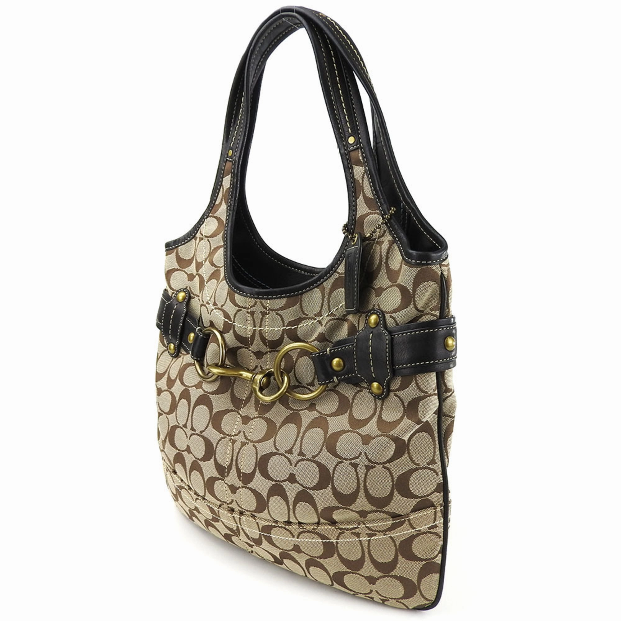 Coach   Leather Canvas Tote Bag (Pre-Owned)