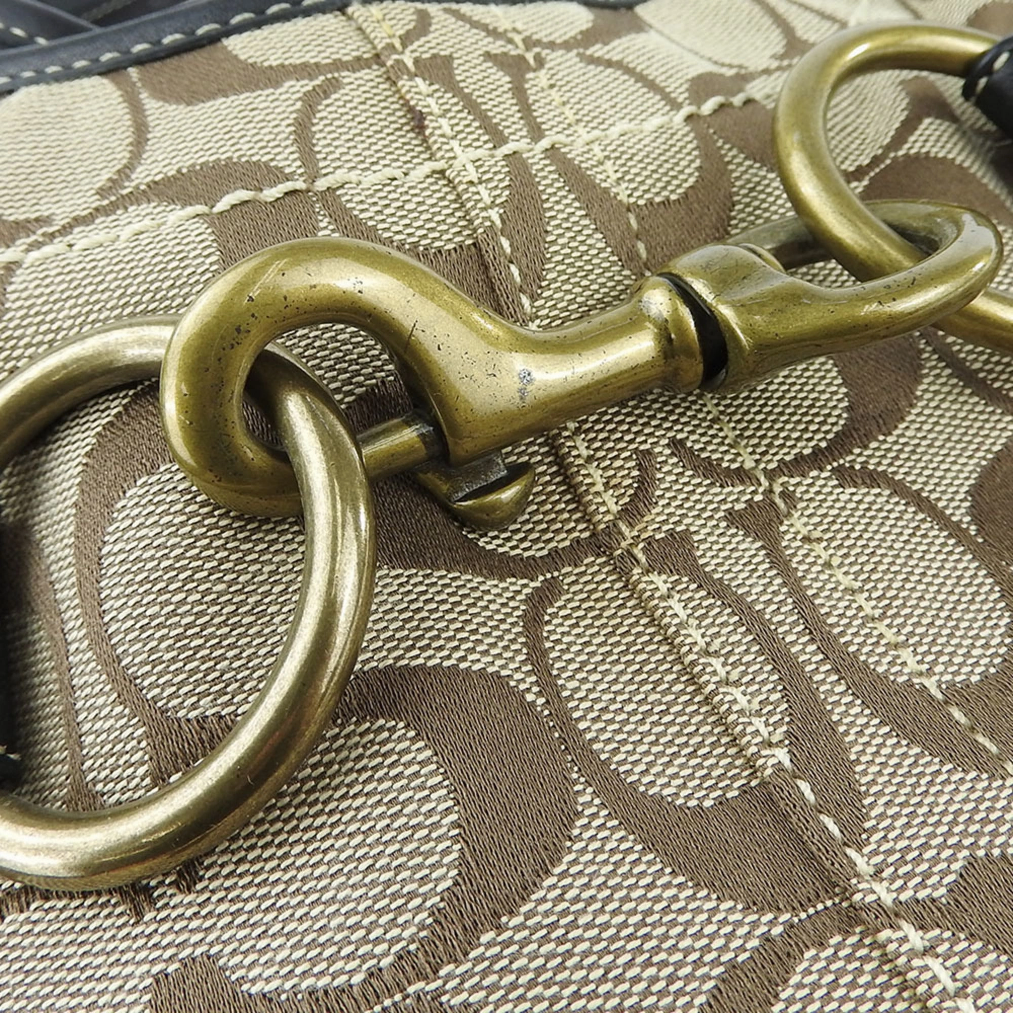 Coach   Leather Canvas Tote Bag (Pre-Owned)