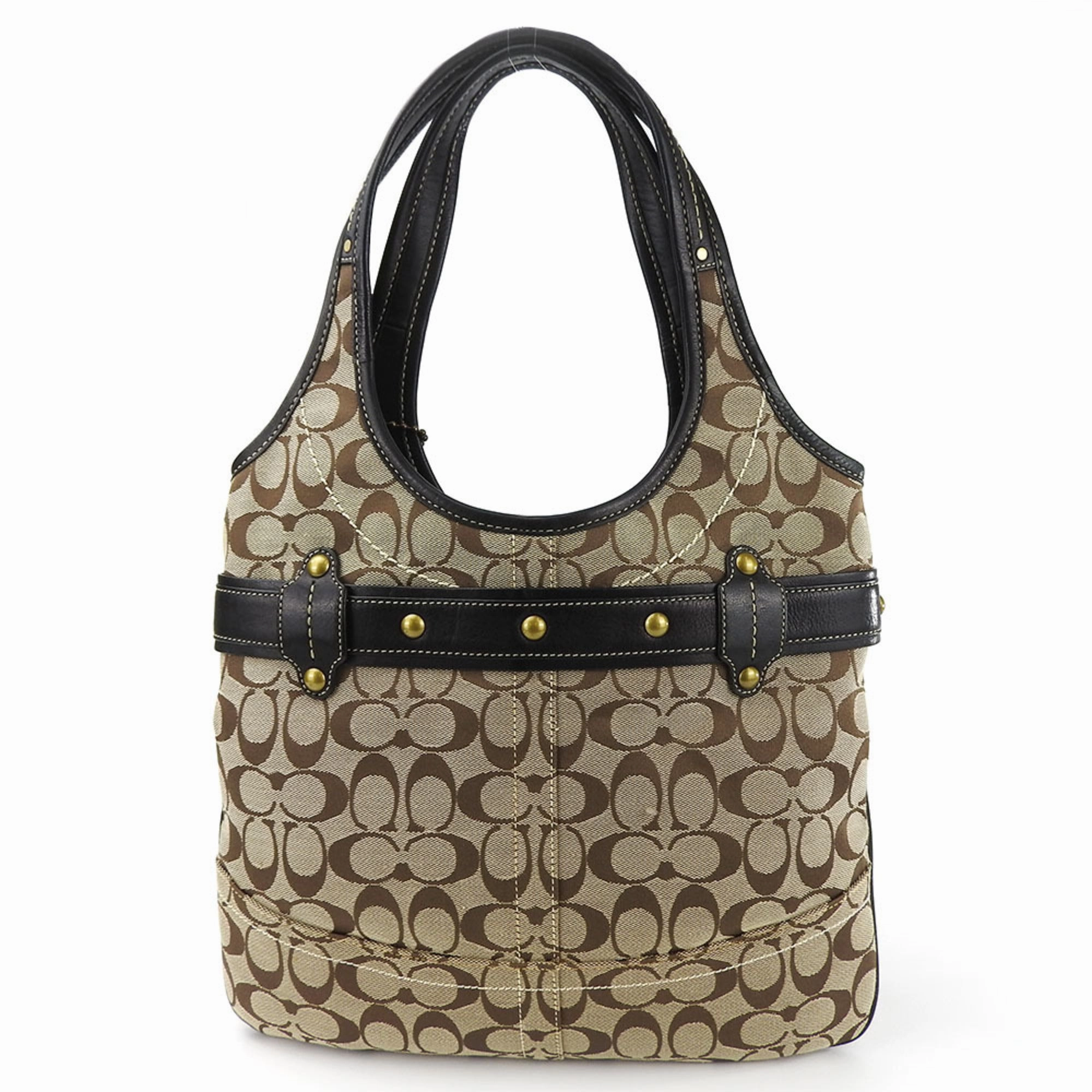 Coach   Leather Canvas Tote Bag (Pre-Owned)