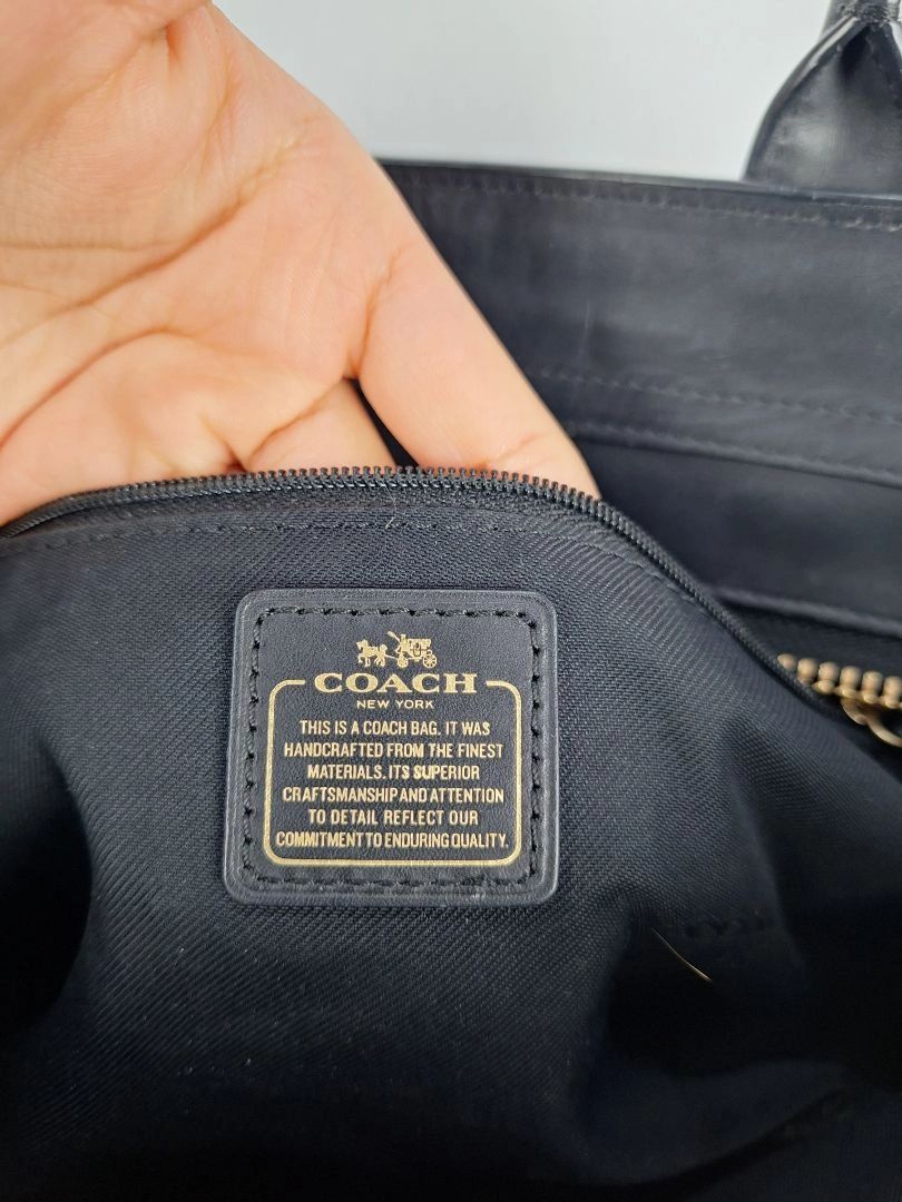 Coach Black Swagger Pebble Leather Bag