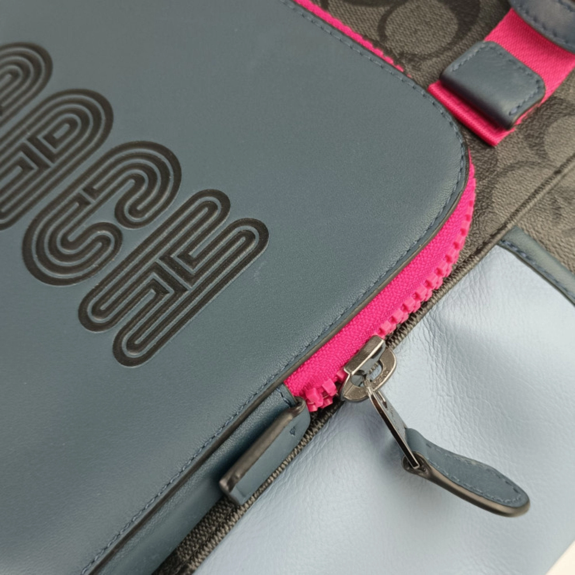 Coach blue  Pvc Leather Backpack (Pre-Owned)