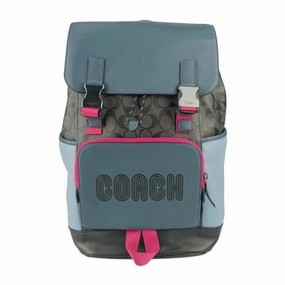 Coach blue  Pvc Leather Backpack (Pre-Owned)