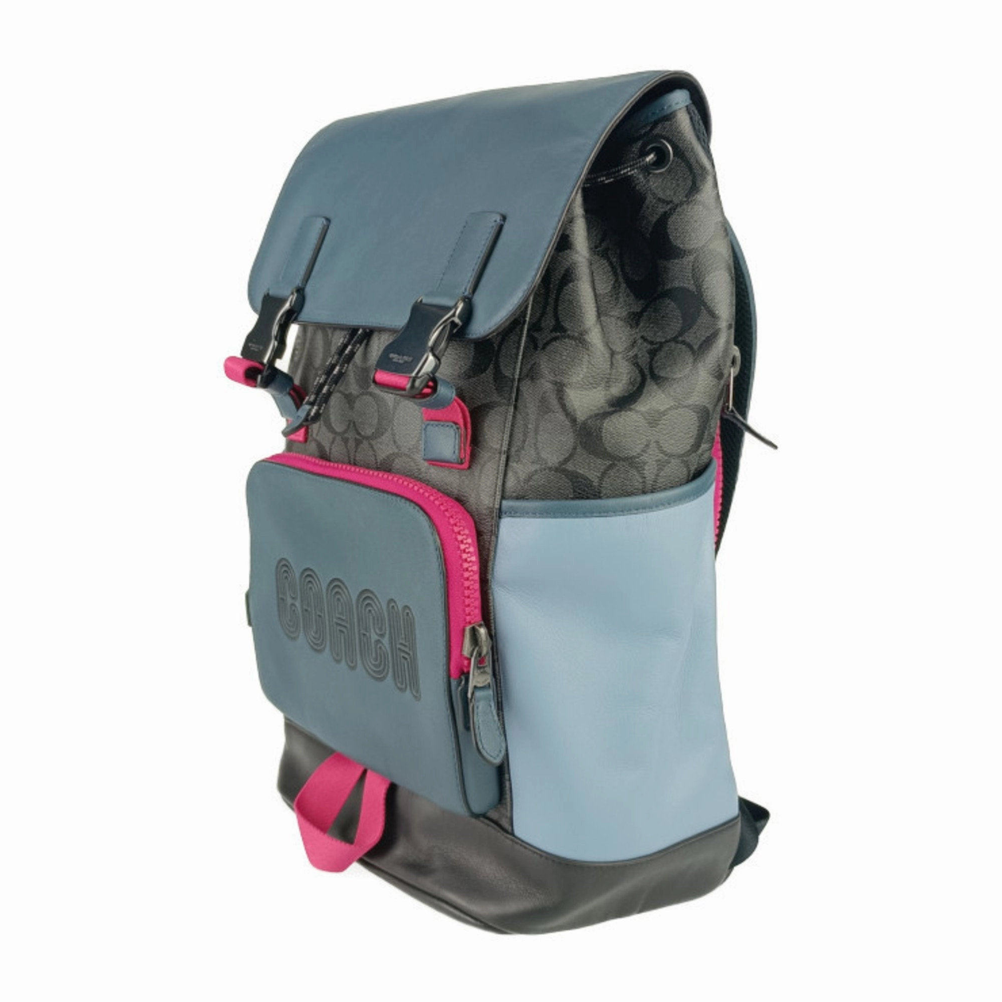 Coach blue  Pvc Leather Backpack (Pre-Owned)