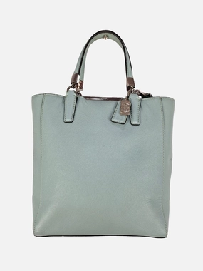 Coach  Cornflower Blue Saffiano Leather Mini Madison North South Tote Bag