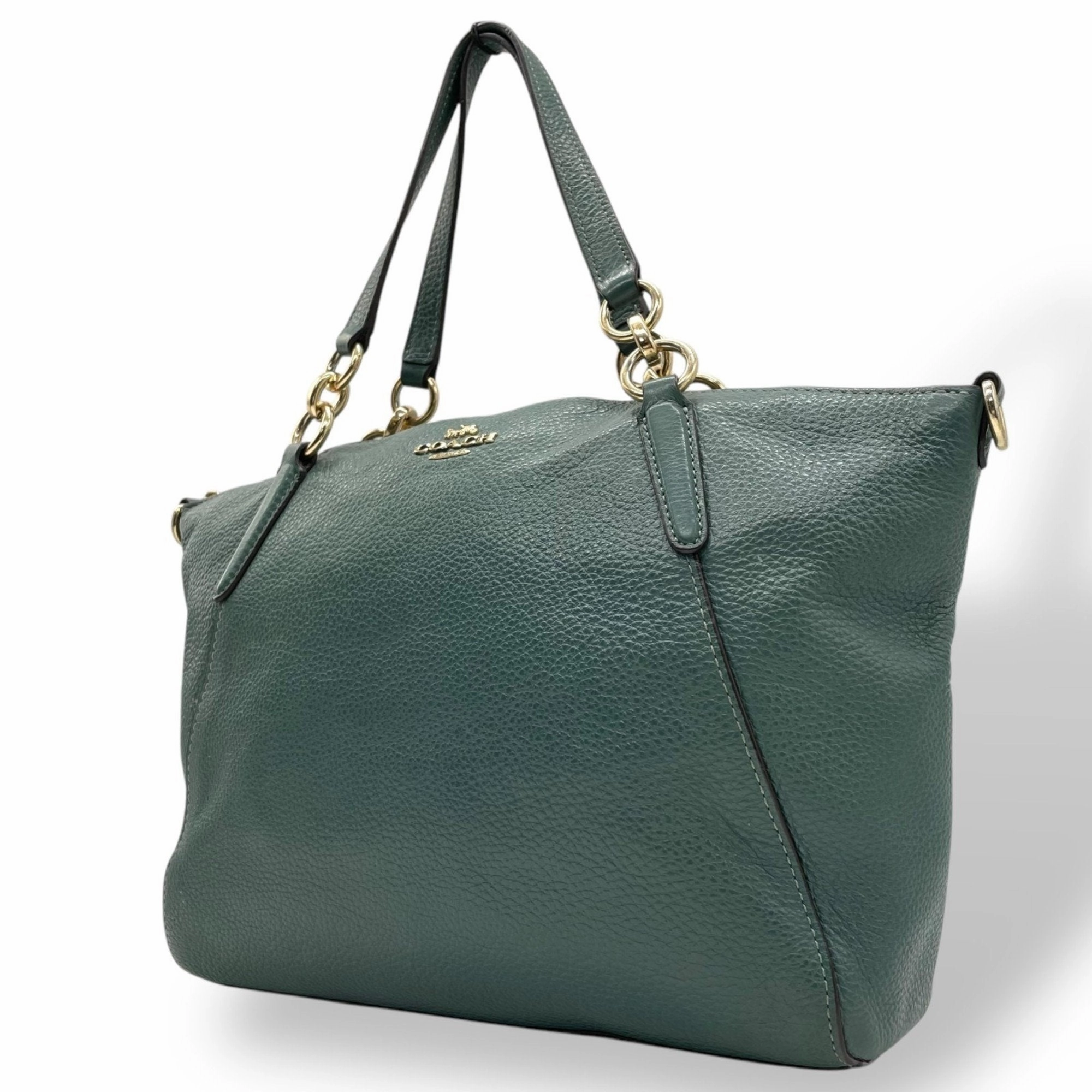 Coach Leather Handbag Tote Bag (Pre-Owned)