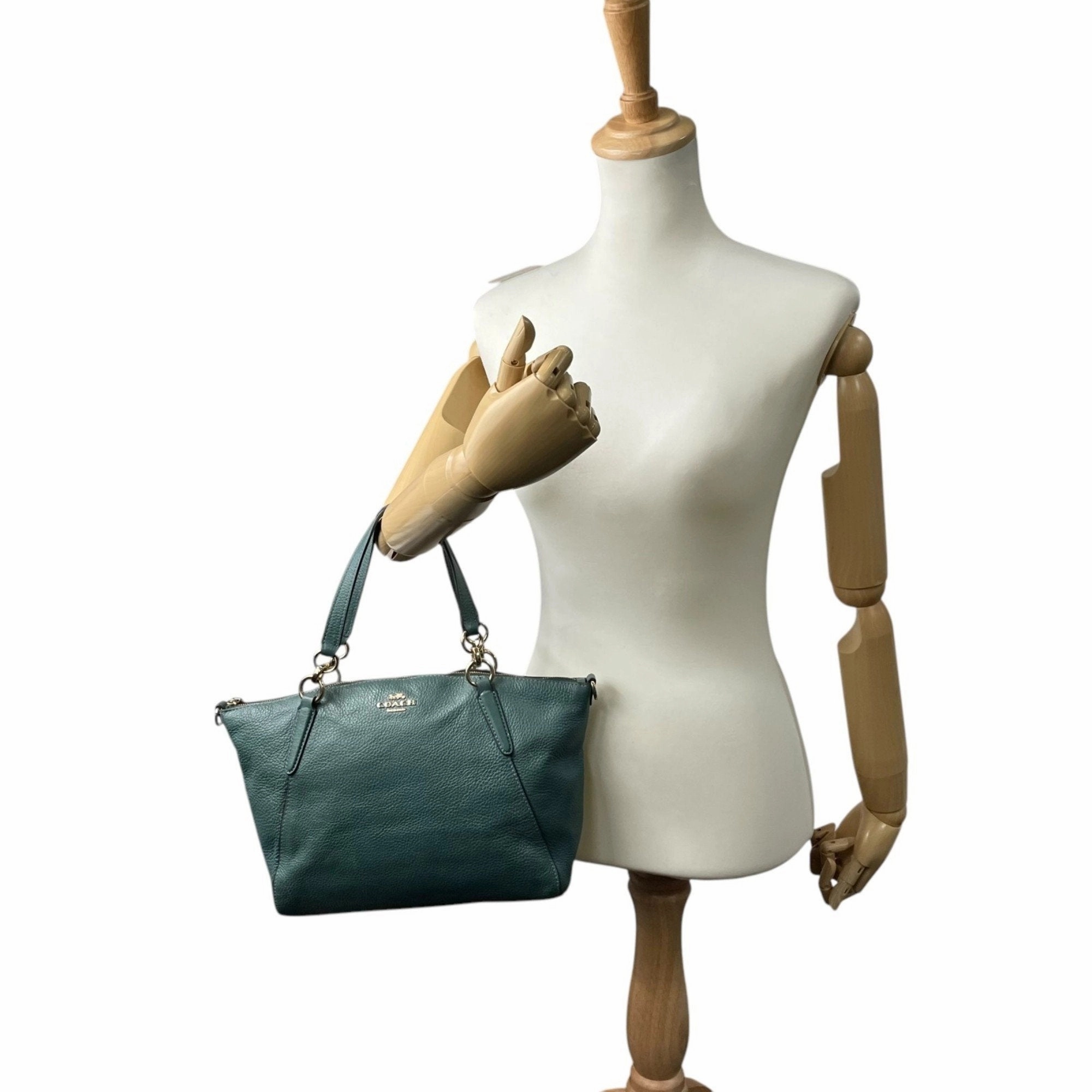 Coach Leather Handbag Tote Bag (Pre-Owned)