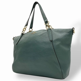 Coach Leather Handbag Tote Bag (Pre-Owned)