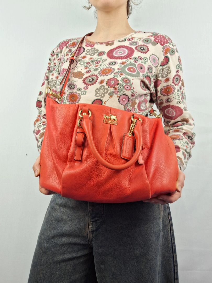 Coach Madison Juliette Coral Gold Hard Wear Bag