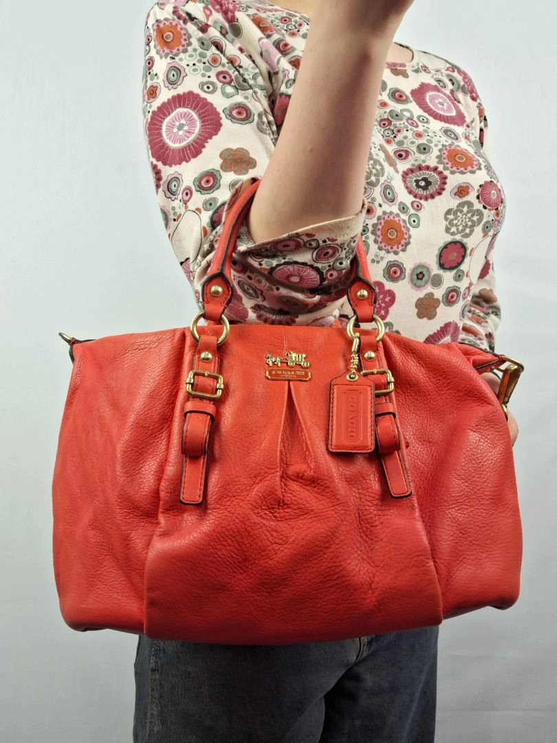 Coach Madison Juliette Coral Gold Hard Wear Bag
