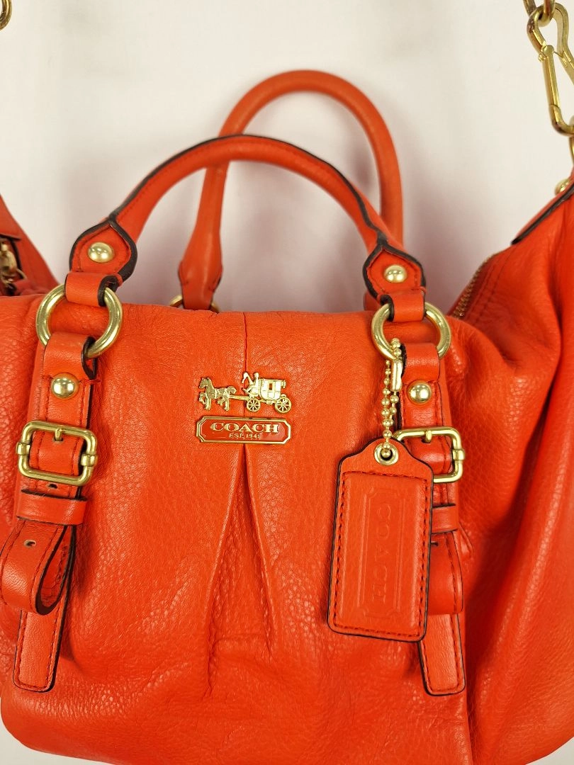 Coach Madison Juliette Coral Gold Hard Wear Bag