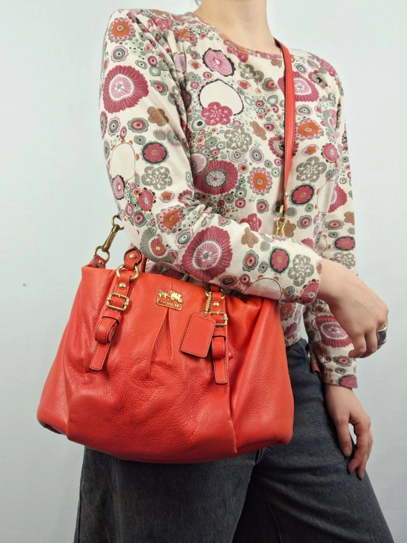 Coach Madison Juliette Coral Gold Hard Wear Bag
