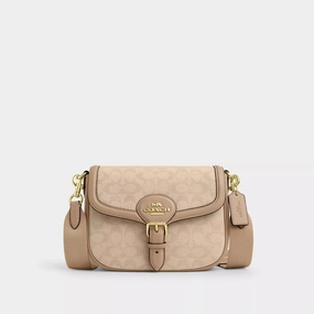 Coach Outlet Amelia Saddle Bag With Signature Canvas