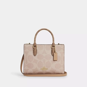 Coach Outlet Maggie Small Tote Bag In Blocked Signature Canvas