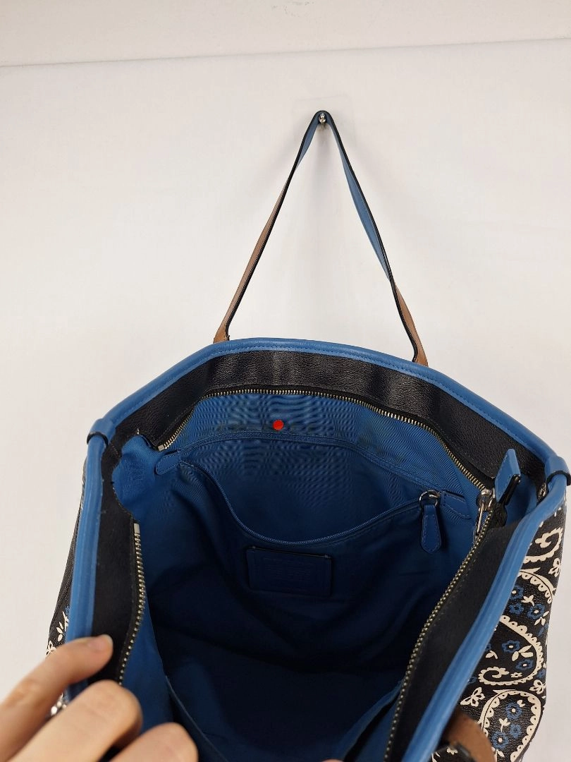 Coach Paisley Medium Trimmed Tote Bag
