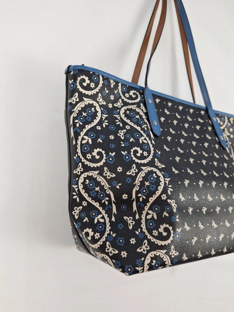 Coach Paisley Medium Trimmed Tote Bag