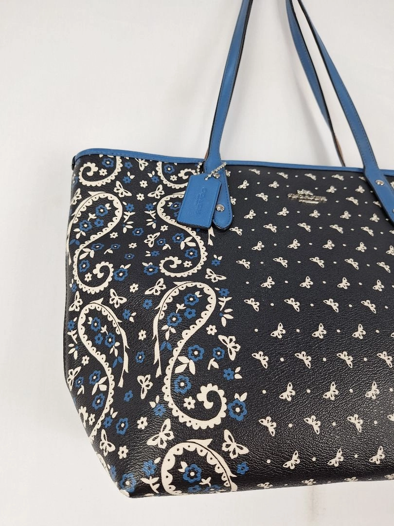 Coach Paisley Medium Trimmed Tote Bag