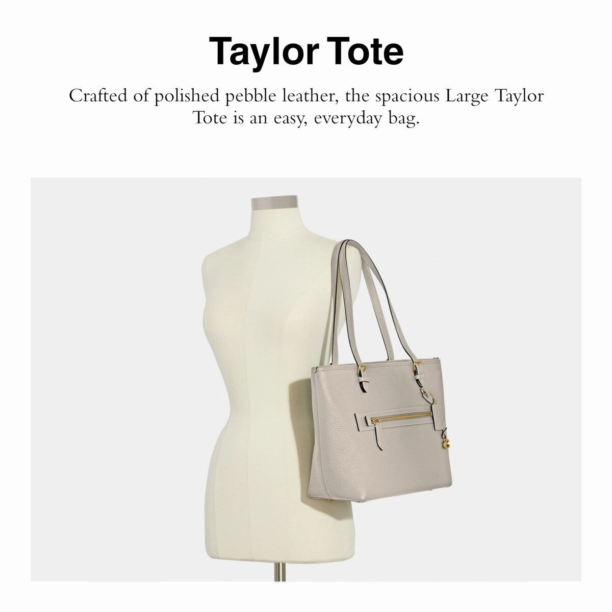 Coach Polished Pebble Leather Taylor Tote