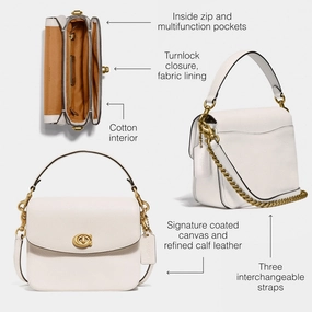 Coach Polished Pebbled Leather Cassie Crossbody Bag