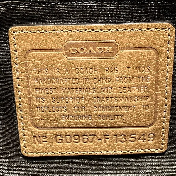 Coach Signature Canvas Leather Tote Bag