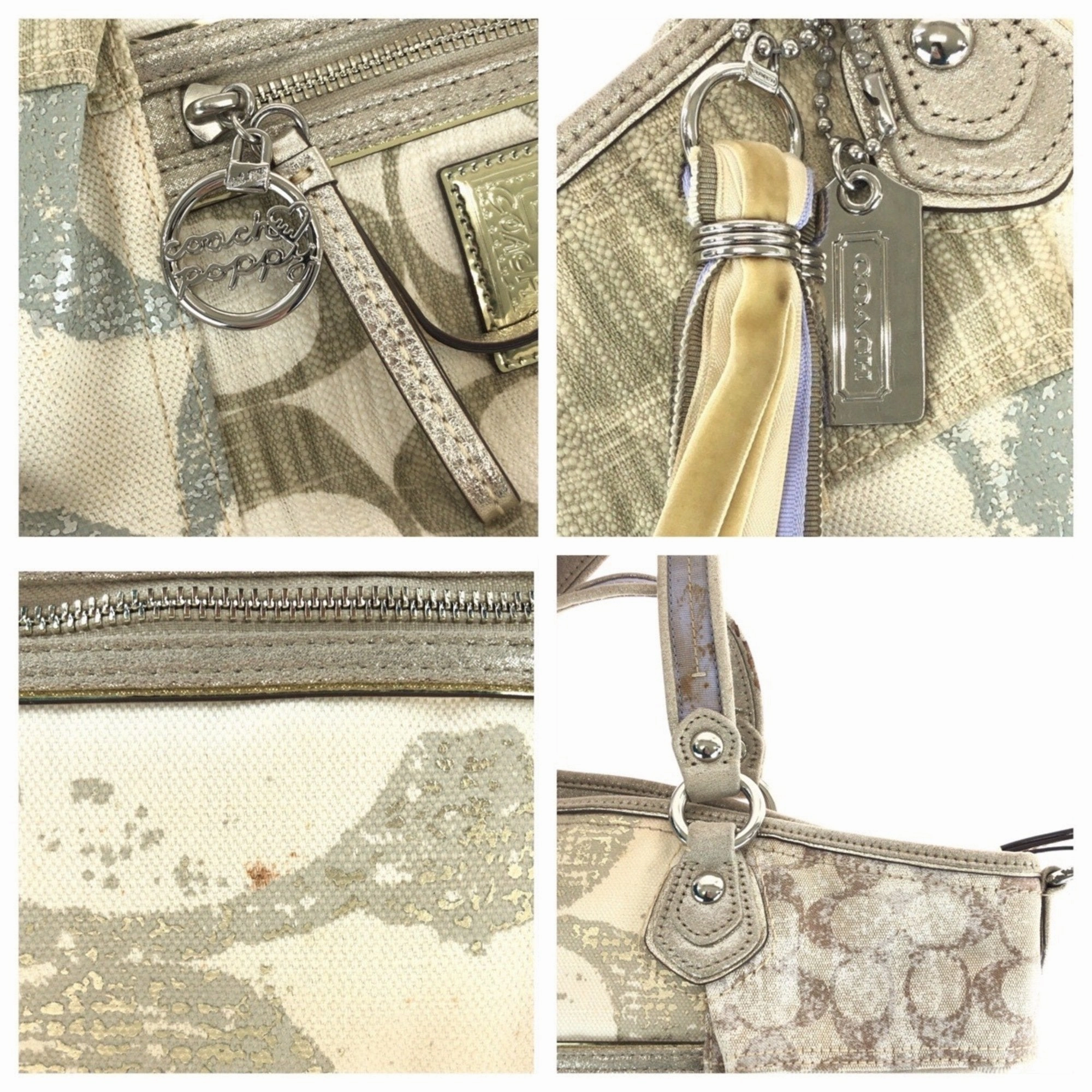 Coach Signature Line Handbag Tote Bag (Pre-Owned)
