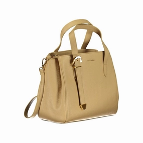 Coccinelle Beige Leather Women's Handbag