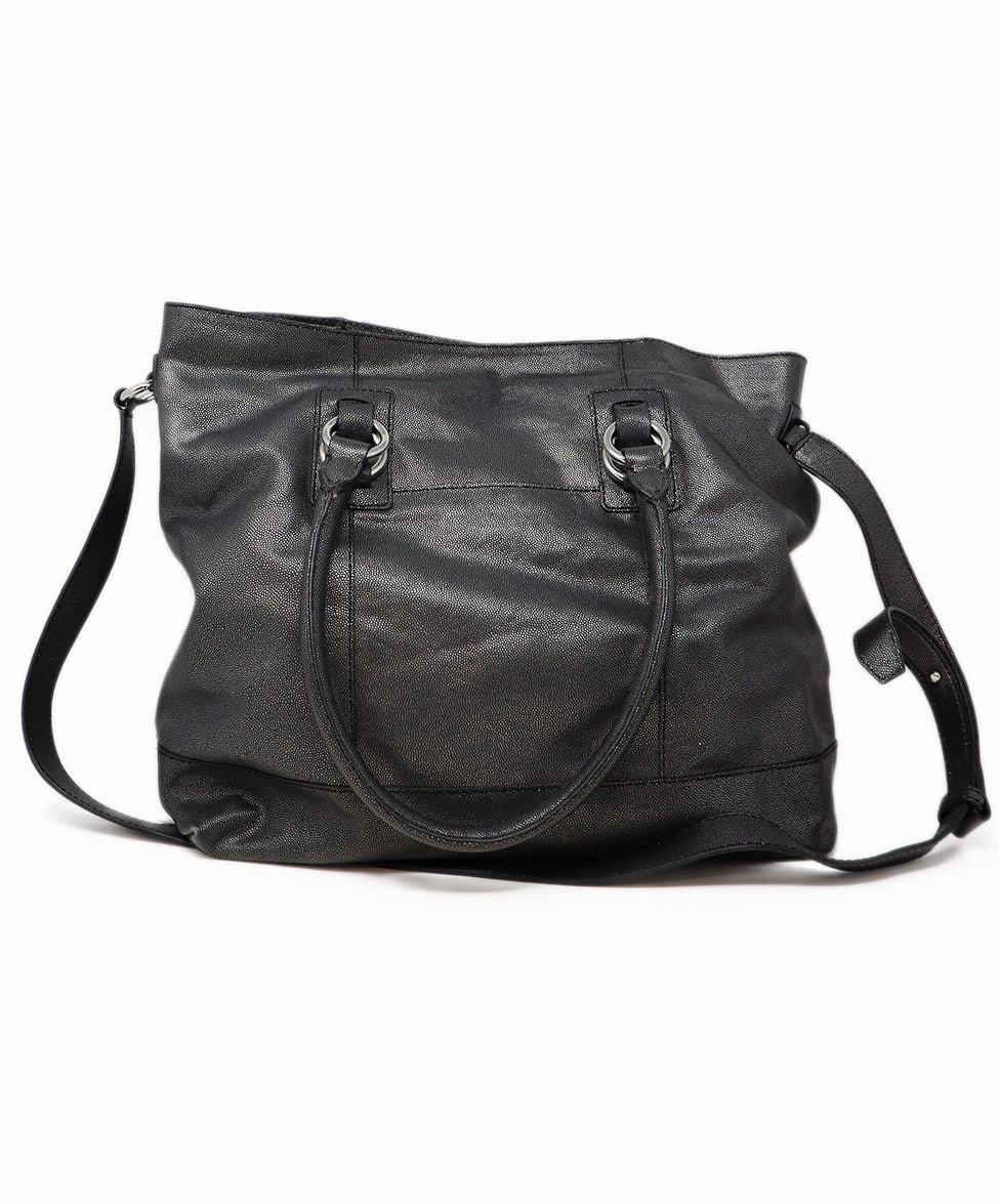 Cole Haan Pewter Leather Shoulder Bag