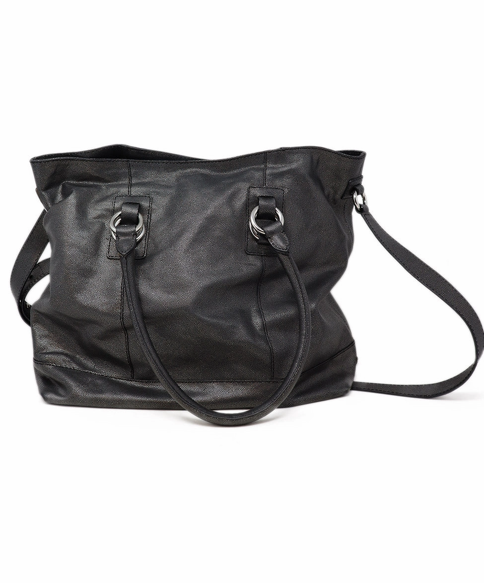 Cole Haan Pewter Leather Shoulder Bag