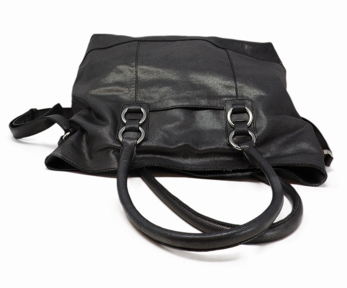 Cole Haan Pewter Leather Shoulder Bag