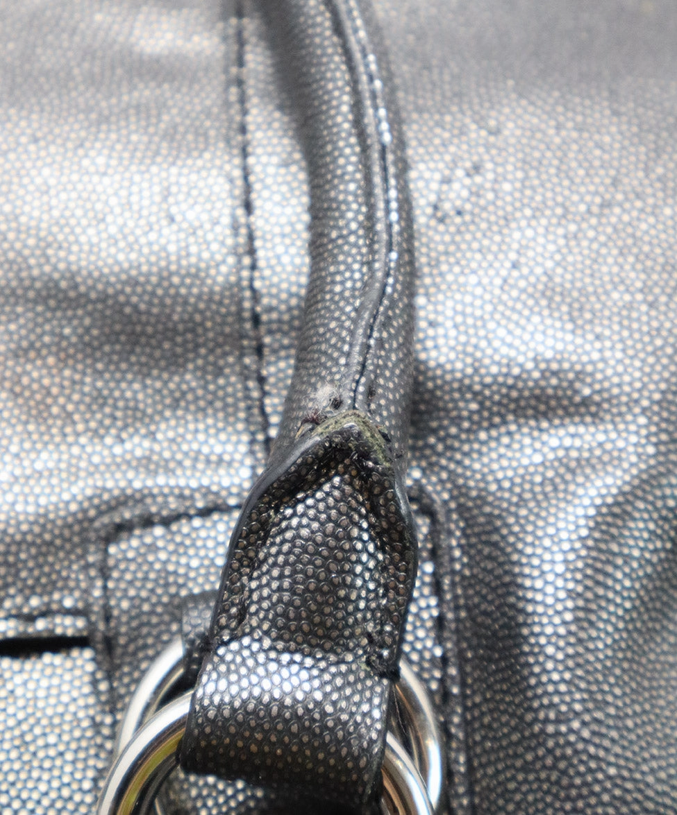 Cole Haan Pewter Leather Shoulder Bag