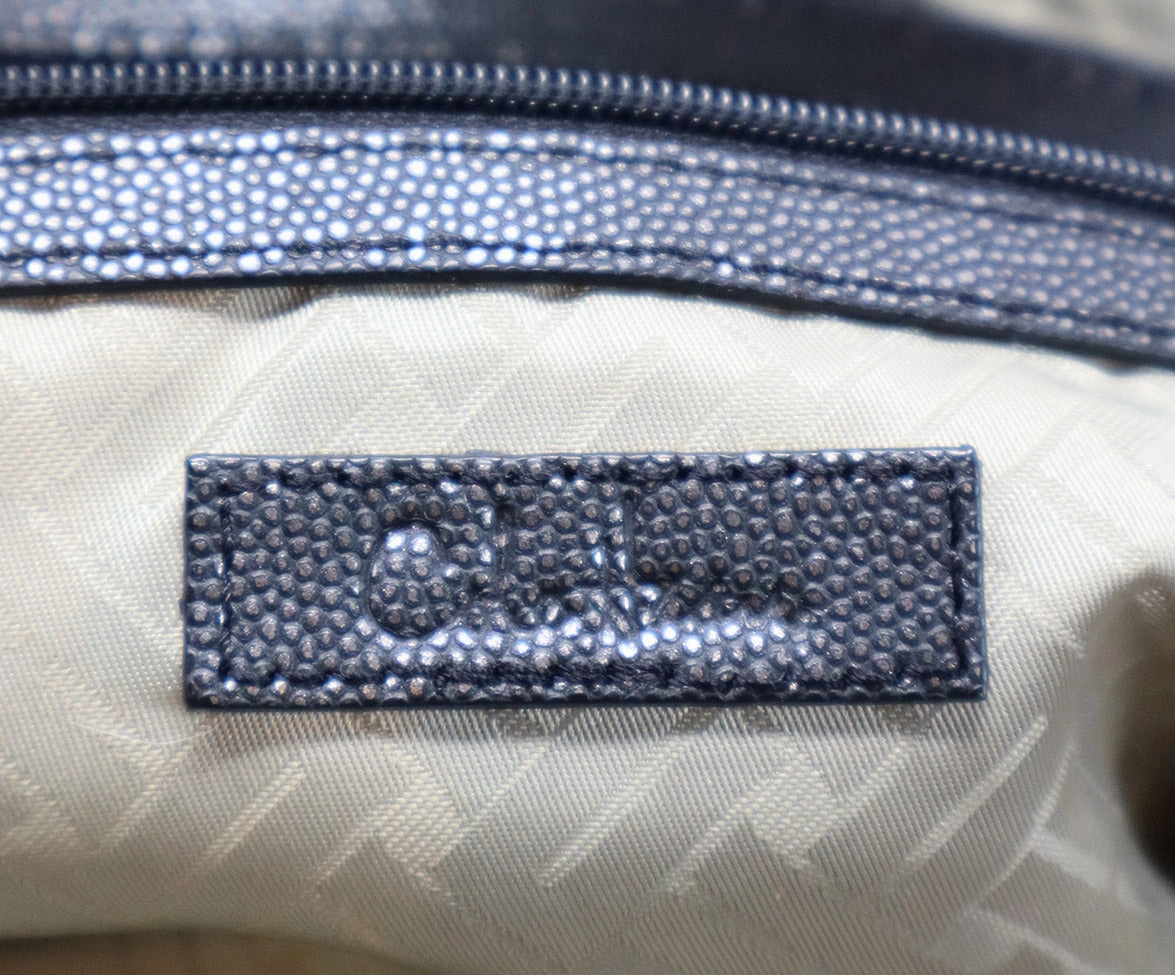 Cole Haan Pewter Leather Shoulder Bag