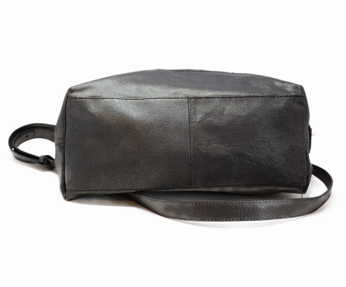 Cole Haan Pewter Leather Shoulder Bag