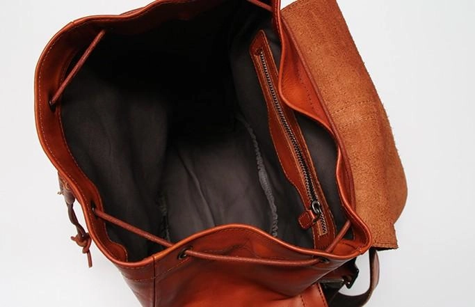Cool Black Coffee Mens Leather Backpack Travel Backpack School Backpacks for men