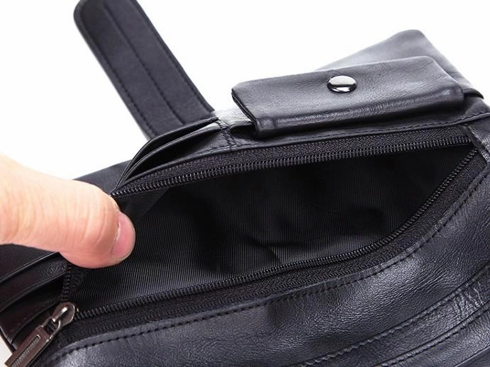 Cool Black Mens Leather Long Wallet Bifold Long Wallet for Men