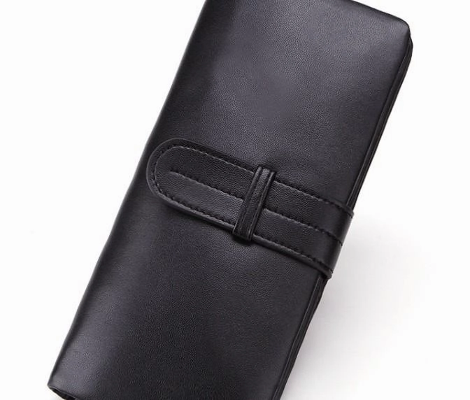 Cool Black Mens Leather Long Wallet Bifold Long Wallet for Men