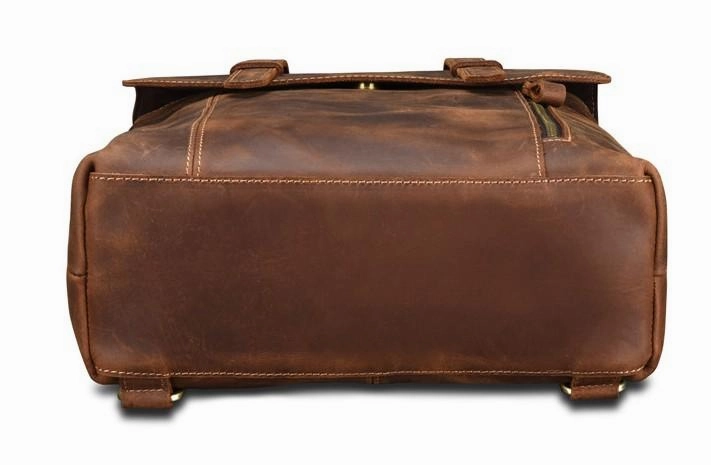 Cool Brown Leather Mens Backpack School Backpack Satchel Backpack for Men
