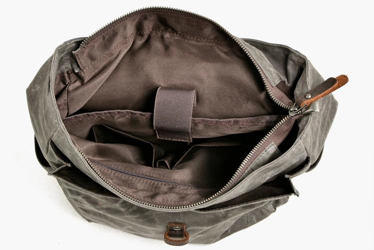 Cool Canvas Leather Mens Large Waterproof Black 15???? Backpack Travel Backpack Khaki Computer Backpack for Men